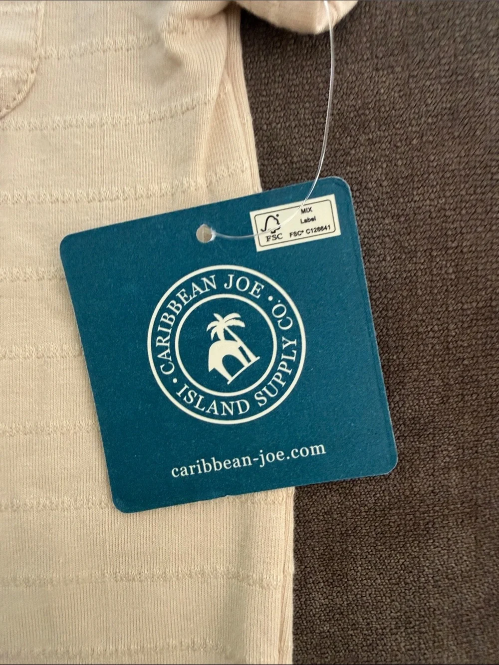 Caribbean Joe Kids Matching Set in Beige and Light Blue